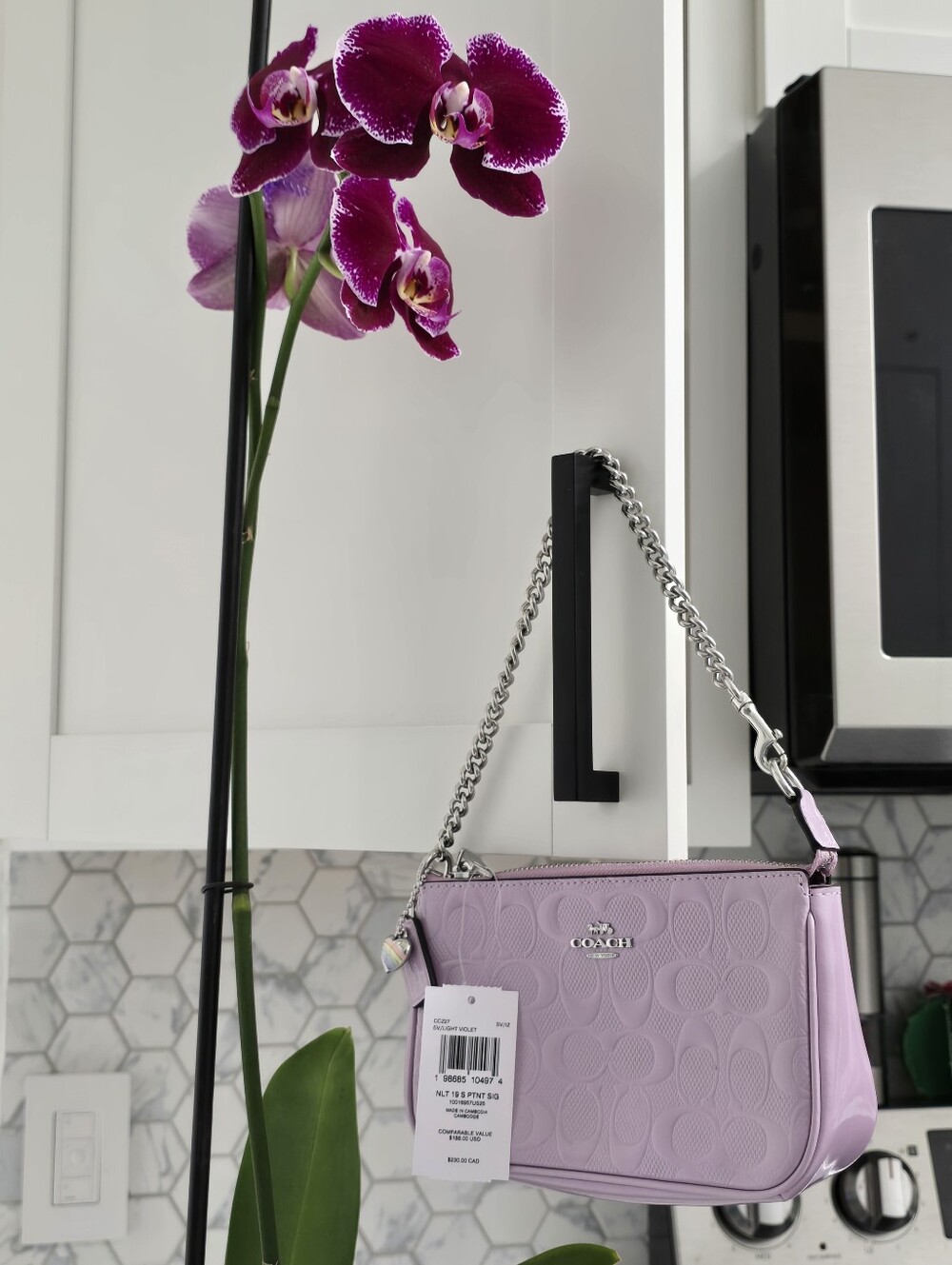 NWT Coach Nolita 19 Siver/violet - Picture 5 of 16